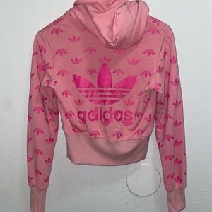 Pink Crop Hoodie Adidas  X Converse All star